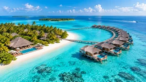 AI-generated illustration: maldives resort