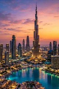 AI-generated illustration: dubai skyline
