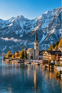 AI-generated illustration: swiss alps