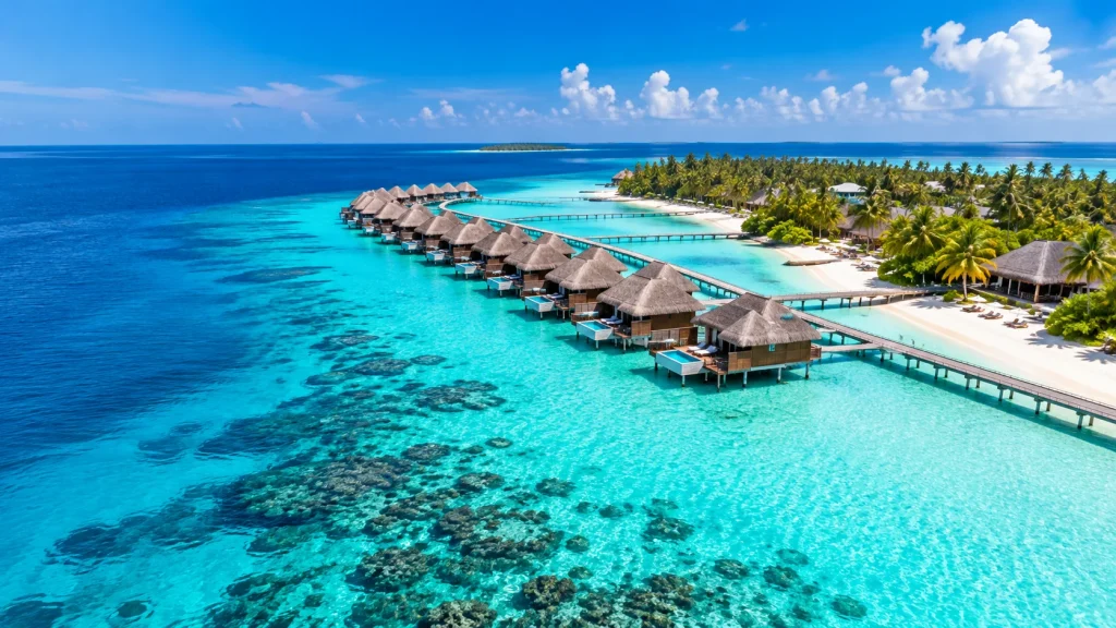 AI-generated illustration: maldives resort